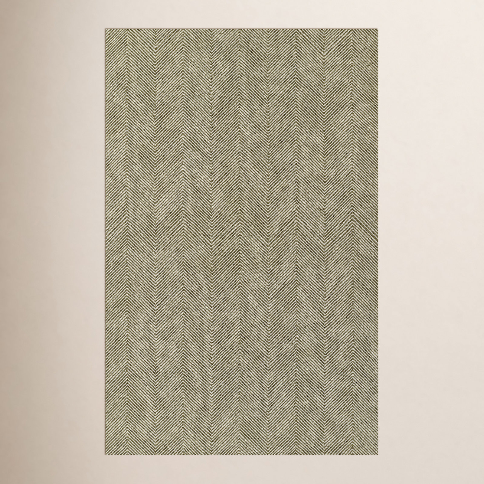 Cerro Green Hand-Tufted Wool Chevron Rug, Rectangle 8' x 10'
