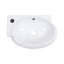 Lavabo de salle de bain mural rectangulaire en céramique blanche 16,5 x 11 po avec trou de robinet simple