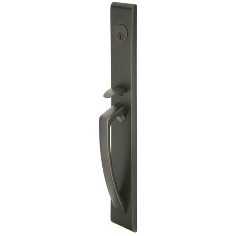 Emtek Orion Full Length Double Cylinder Tubular Entryset, Bern Knob, Oil Rubbed Bronze, Reversible