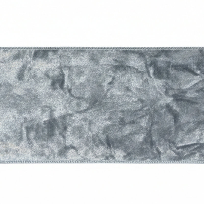 2.5"x10yd Velvet Checker, Silver