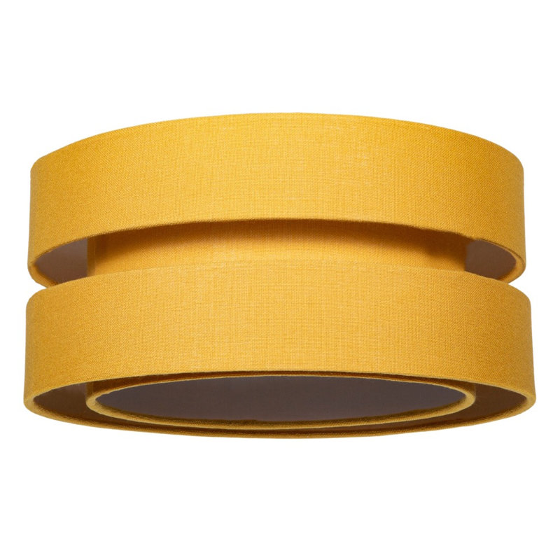 17cm H Linen Drum Pendant Shade ( Screw On ), Orange