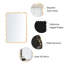 Miroir rectangulaire en bois massif 40 po x 28 po - Miroir mural HD moderne avec cadre à vagues artistique pour la salle de bain, la chambre à coucher et le vestibule-1206414010-1206413958-1206413952