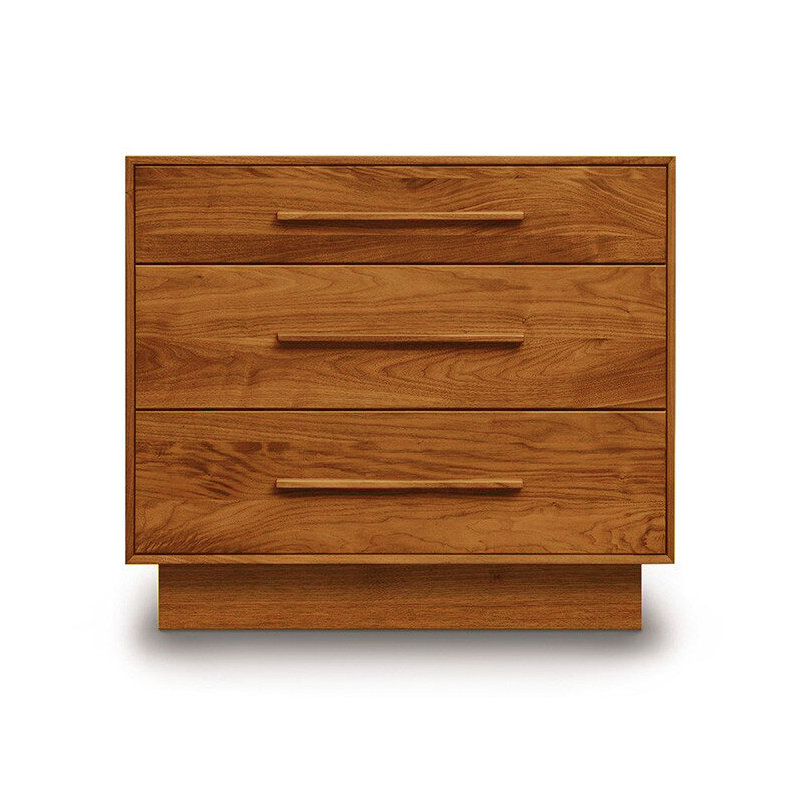 Moduluxe 3 - Drawer Solid Wood Dresser, Autumn Cherry