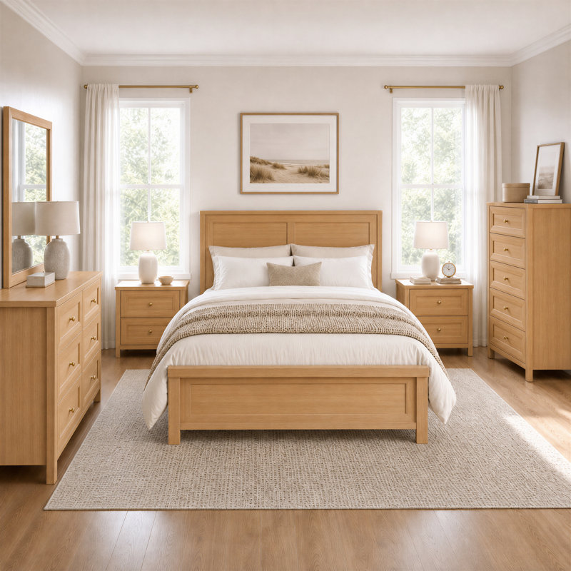58cm W Bedside Table, Honey Oak