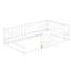 Lit simple au sol en bois blanc avec porte incluse