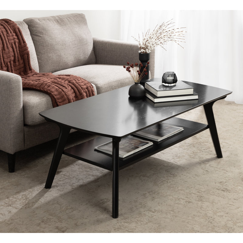 Table basse à niveaux rectangulaire avec rangement
