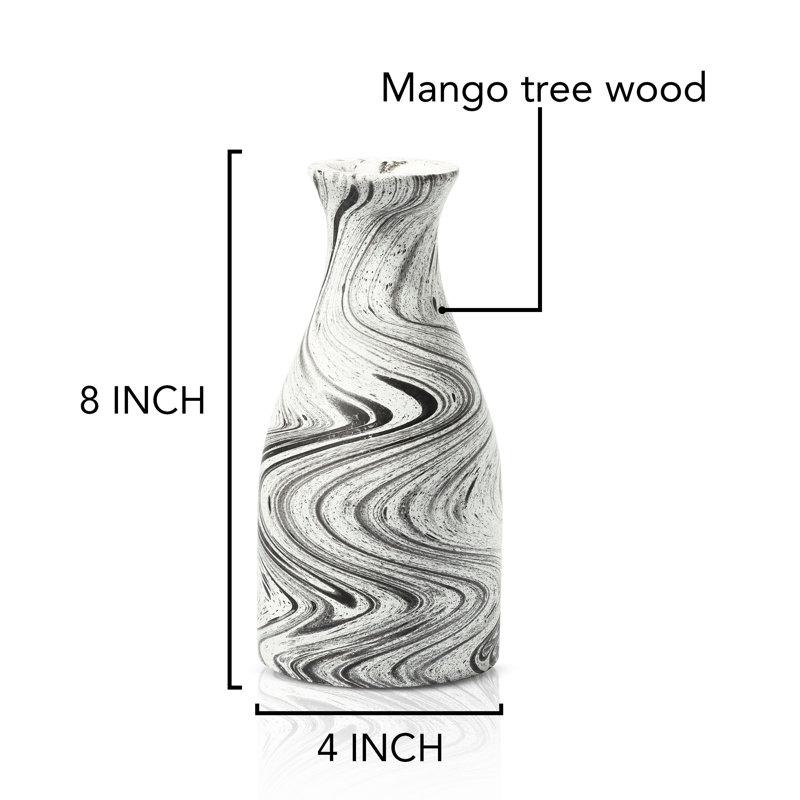Basilisa Handmade Wood Table Vase