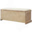 Banc de rangement rustique avec 3 paniers en rotin classiques amovibles et banc de rangement