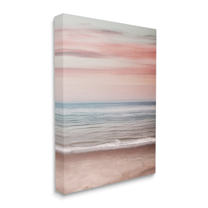 «Ba-073», reproduction encadrée de «Pastel Shore Sunset on Canvas» par Lil 'Rue, H 40 po x l 30 po x P 1,5 po