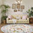 Chinoiserie Carpet Vintage Floral Rug Washable Non-slip Beige/Blue-377265316-369111552
