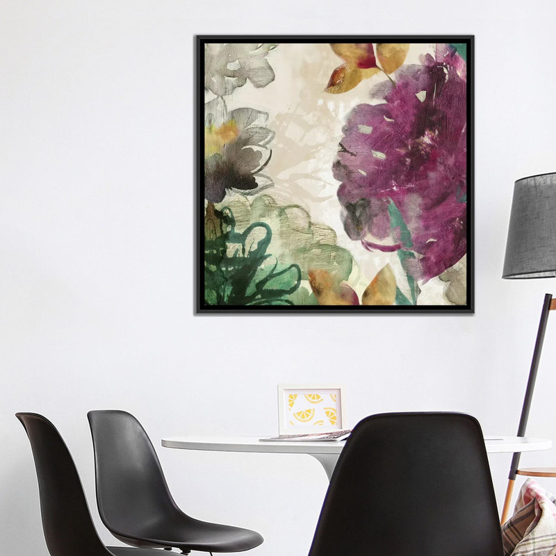 « valentina », reproduction sur toile, H 18 po x l 18 po x P 1,5 po, Toile avec cadre noir, Pas de tapis