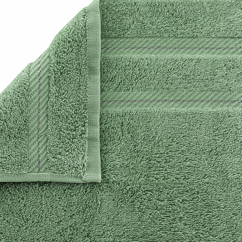 Ensemble de débarbouillettes turques 100% coton 4 pièces Darcelle, Vert sauge