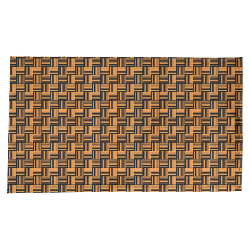 Rayures nattes classiques Nappe, Orange / Noir