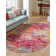 Tapis géométrique fuchsia