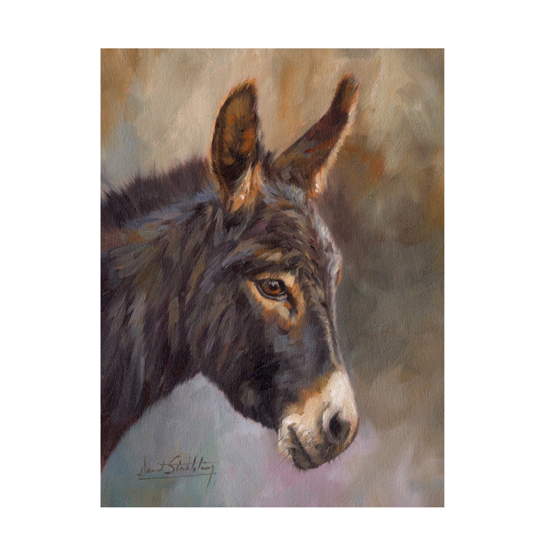 «David Stribble Donkey», art sur toile, H 14 po x l 19 po