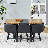 60" Wood Dining Table Set With 6 PU Leather Chairs-114023451-125797562