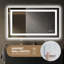 Miroir de salle de bain sans cadre à DEL, miroir intelligent-435828663