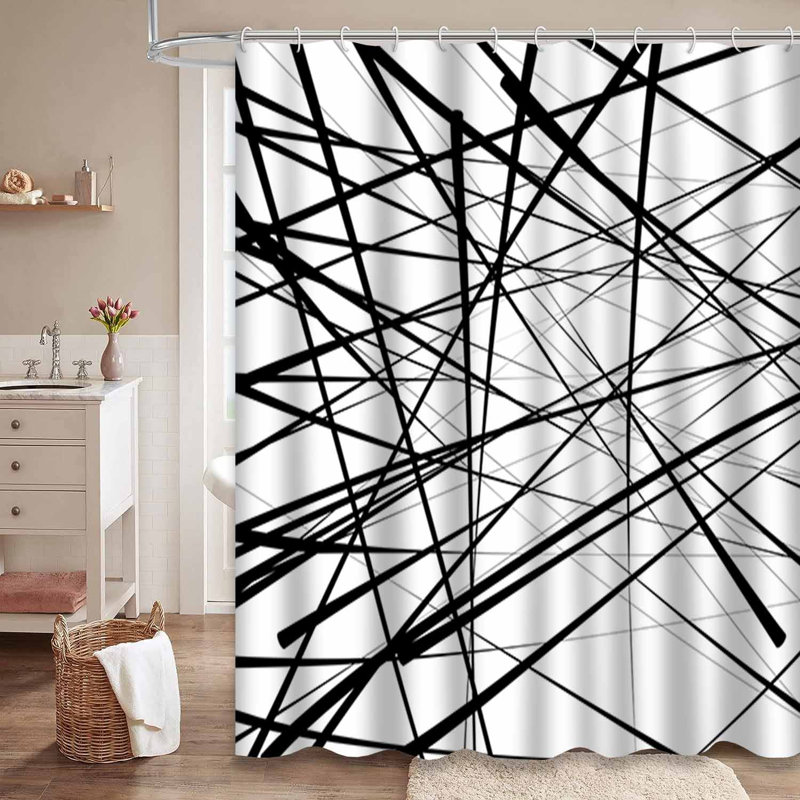 Rideau de douche Black Art, L 72 po x l 78 po