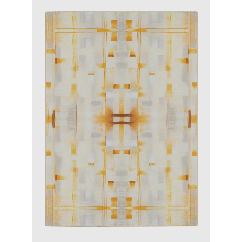 Kunala Washable Abstract Indoor Rug, Rectangle 5' x 7'