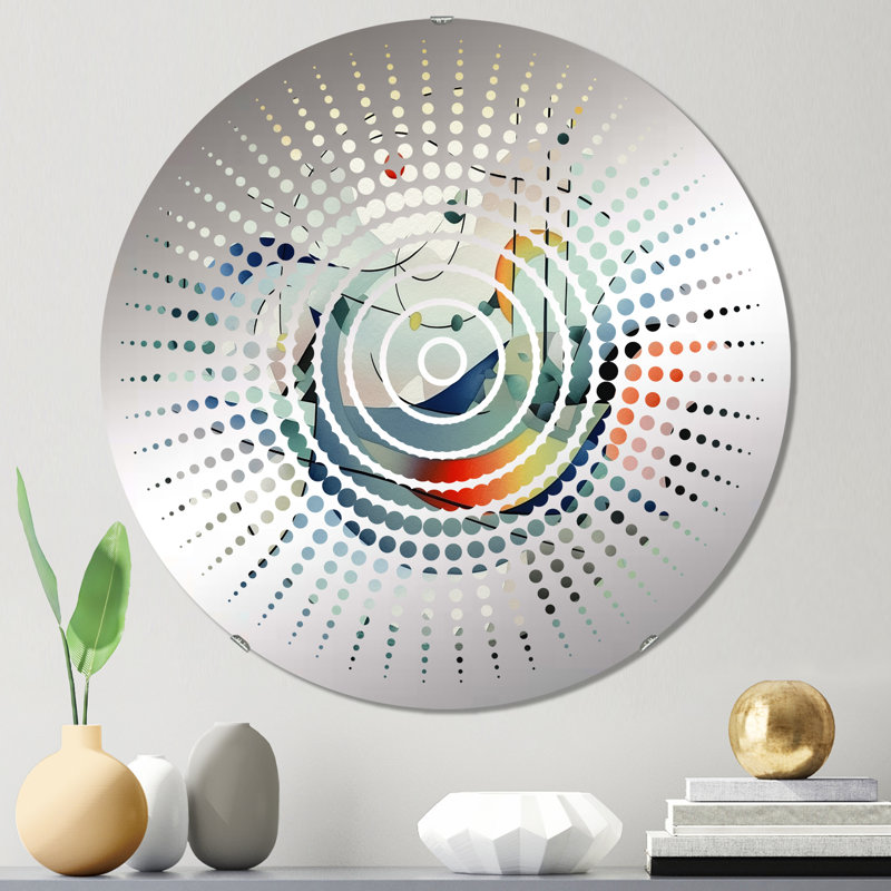 Glyniss - Miroir mural Sun Circles, 23,6 po x 23,6 po