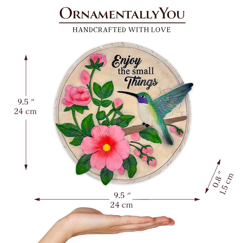 Tremplin Blossoming Songbirds, 9,5 po, décoration de jardin Happiness
