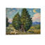 Cyprès tourbillonnant, style Van Gogh, cadre en bois encastré, art mural, l 20 x l 16