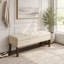 Banc de rangement capitonné avec garniture cloutée-133953837