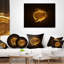 Particules brillantes jaunes - coussin imprimé abstrait-29367318-29367322