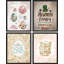 Joyeuses Pâques, œuf de Pâques, trèfle St. Patrick Day - ensemble de 4 reproductions de cadres photo simples-97770338-97770343