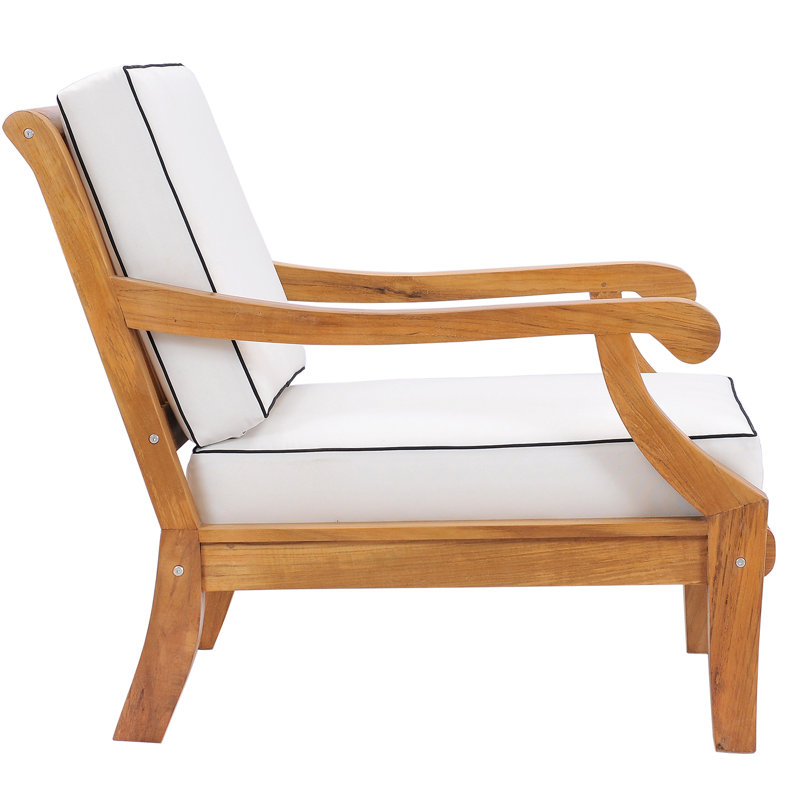 Teak Deep Seating Patio Chair with Cushions