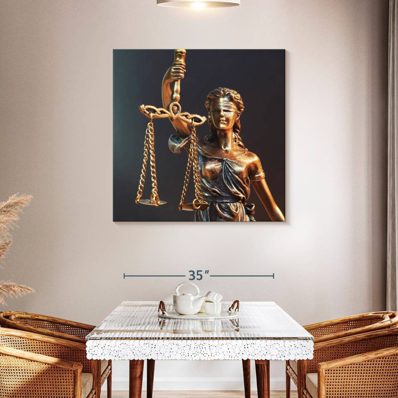 Statue Alcaraz Lady Justice, H 39 po x l 39 po