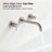 High Flow 2-Handle Wall-Mounted Stainless Steel Tub Filler With Rough-In Valve-123130269
