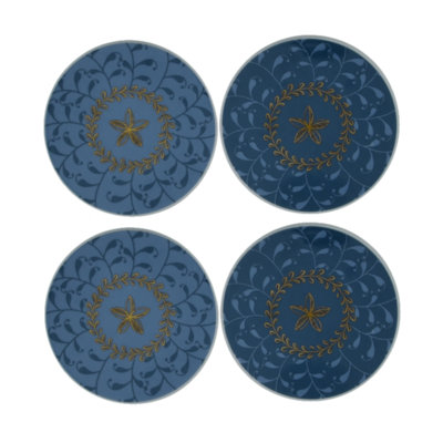 Stoneware Round 4 Piece Coaster Set