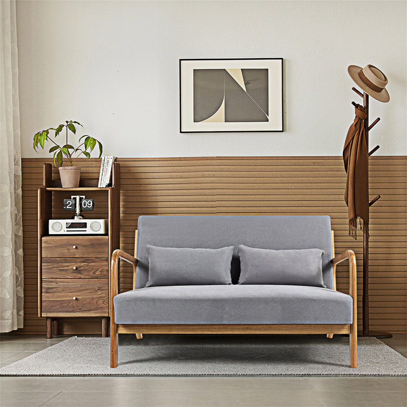 Canapé d'appoint Modern Leisure, Lin gris pâle