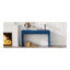 Console rustique avec 3 tiroirs cannelés - Table d'entrée en placage de bois massif avec grain de bois naturel pour le salon, couloir (bleu marine)-1252784831