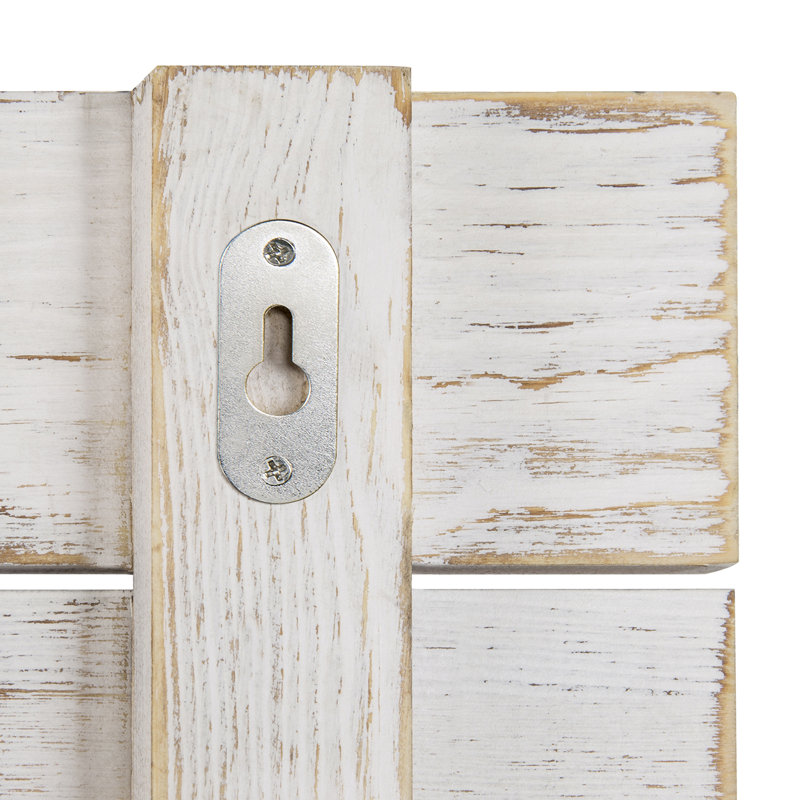 Wall Decor on Solid Wood, Rustic White