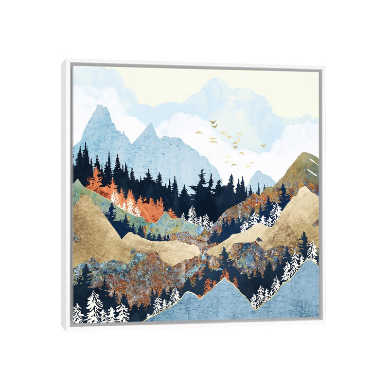 Spring Spring - impression d'art graphique, Pas de tapis, H 18 po x l 18 po x 1,5 po, Toile blanche encadrée