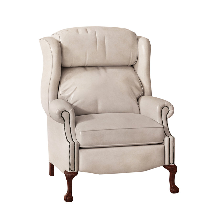 Fauteuil inclinable en cuir Maxwell, Cuir véritable Rio Minéral, Acajou, Manuel