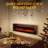 Ultra-Thin Electric Fireplace, Wall-Mounted Or Built-In, Adjustable Flame Colors & Brightness, 1500W, Touchscreen & Remote Control, Timer & Overheat Protection-1790458332