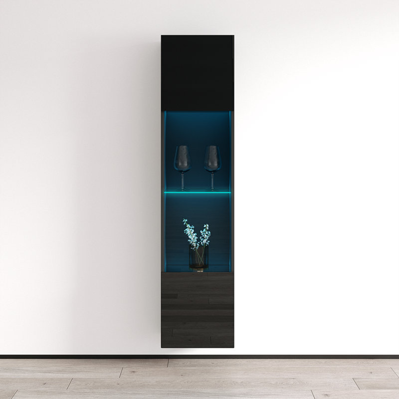 Booky 15.8" 42 Black Bookcase, Black