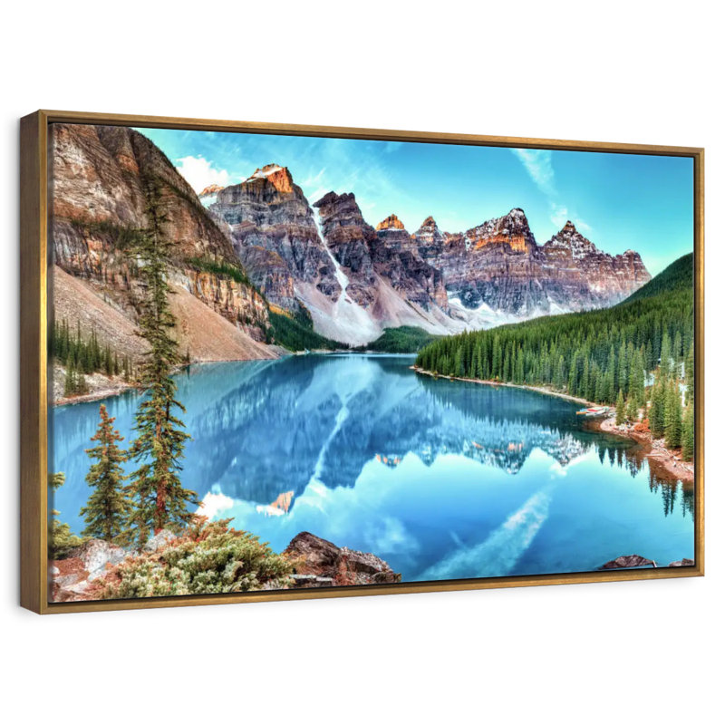 Parc national, 46 po x 31 po, Cadre flottant doré