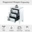 Table de bout en miroir, table d'appoint avec 3 tiroirs de rangement