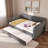 Upholstered Daybed With Usb And Trundle-1797229370