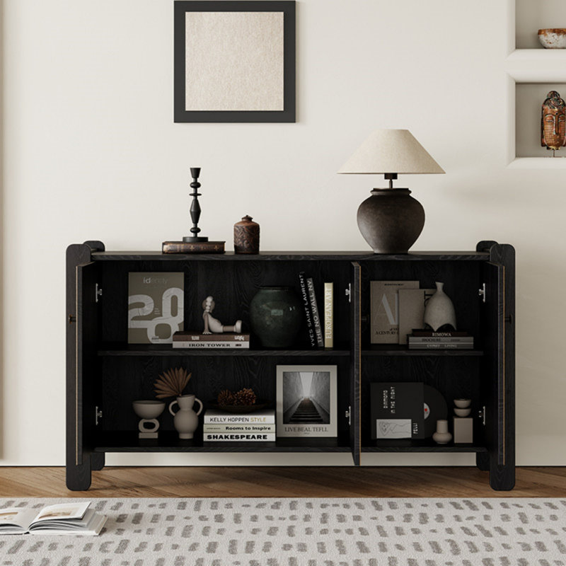 Buffet de style art moderne, Noir / brun