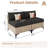 Sorella 50.4'' Wicker Outdoor Loveseat, Outdoor Patio Sofa-932870219