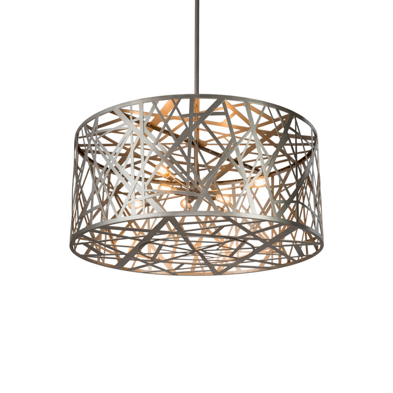 Luminaire suspendu tambour 8 lumières Zeba