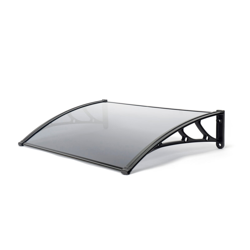 Tinted Easy Fit Door Canopy W1m x D0.6m, Black
