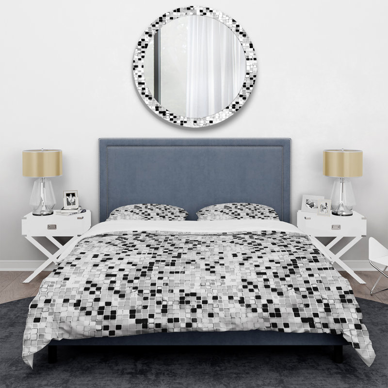 Ensemble de housse de couette Modern White, Housse de couette très grand et 2 très grandes t