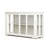 Kitchen Storage Cabinet - White With Glass Door. Constructed From Robust For Stability. 2 Sliding Doors And Adjustable Shelf Versatile Storage. Painted. Non-Slip Feet To Crafted E1 Grade Practical