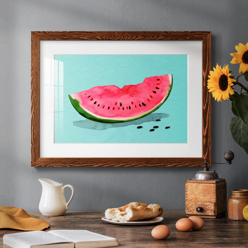 Summer Watermelon II, reproduction d'art encadrée, Érable, H 28 po x l 42 po